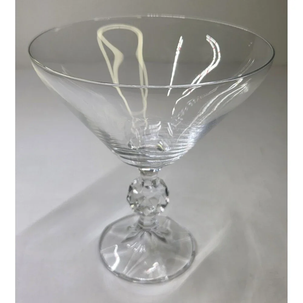 Set Of 4 IMPORT ASSOC Claudia Martini Glasses Rare Goblets Clear 5.3